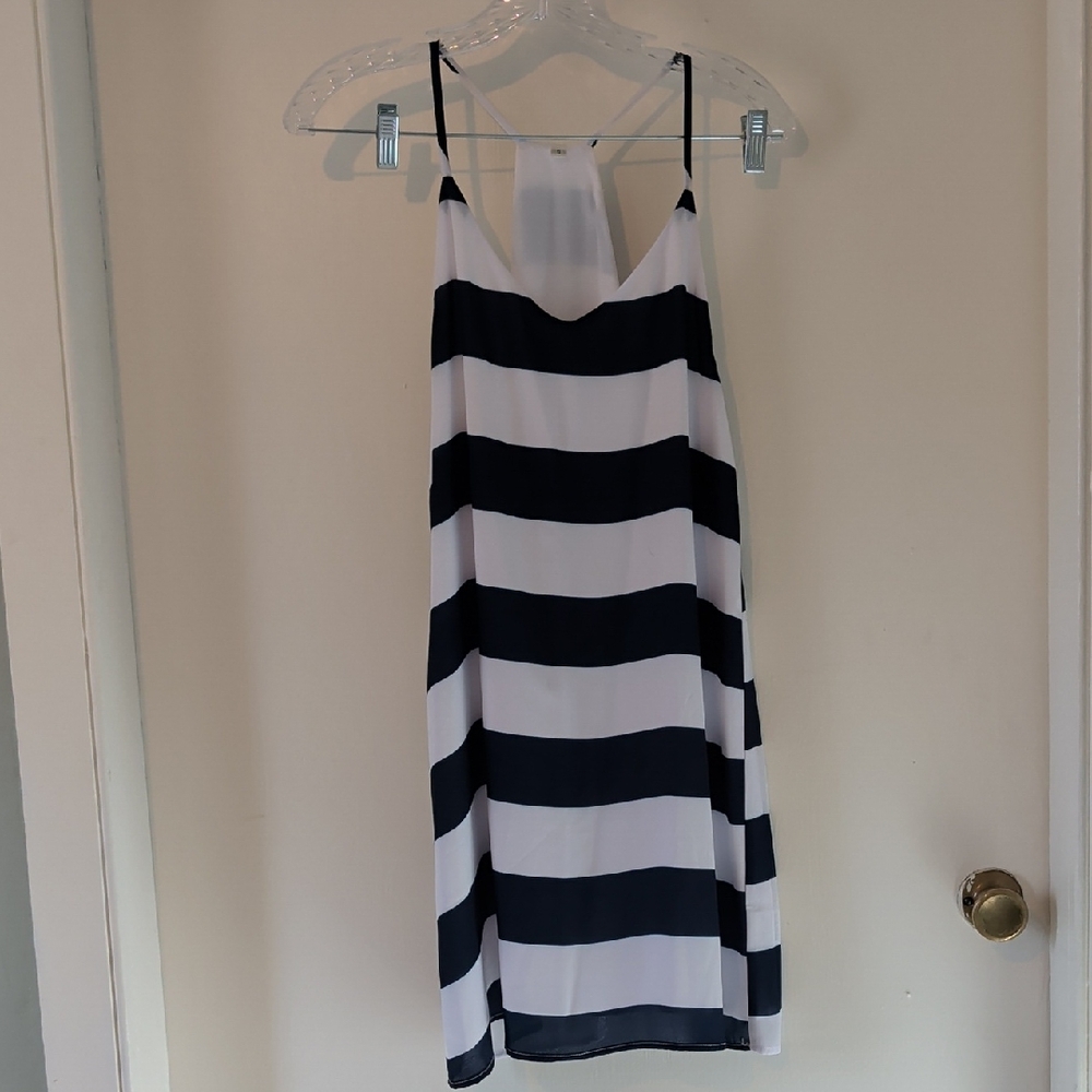 Striped Black and White Dress